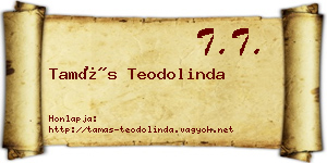 Tamás Teodolinda névjegykártya